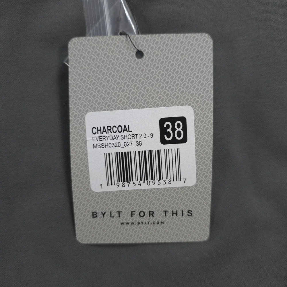 BYLT Shorts Mens 38 Gray Everyday Short 2.0 9in Stretch Chino Casual Performance